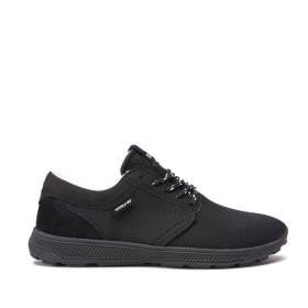 Supra Mens HAMMER RUN Black Low Top Shoes | CA-92457